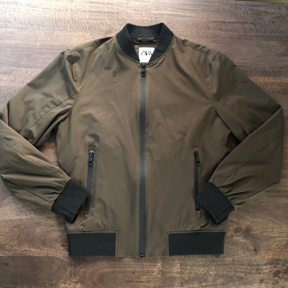 zara olive bomber jacket